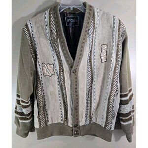 Vintage Maxini Collection 3D Knit Coogi Style Shacket Sz M Grandpa  Cardigan